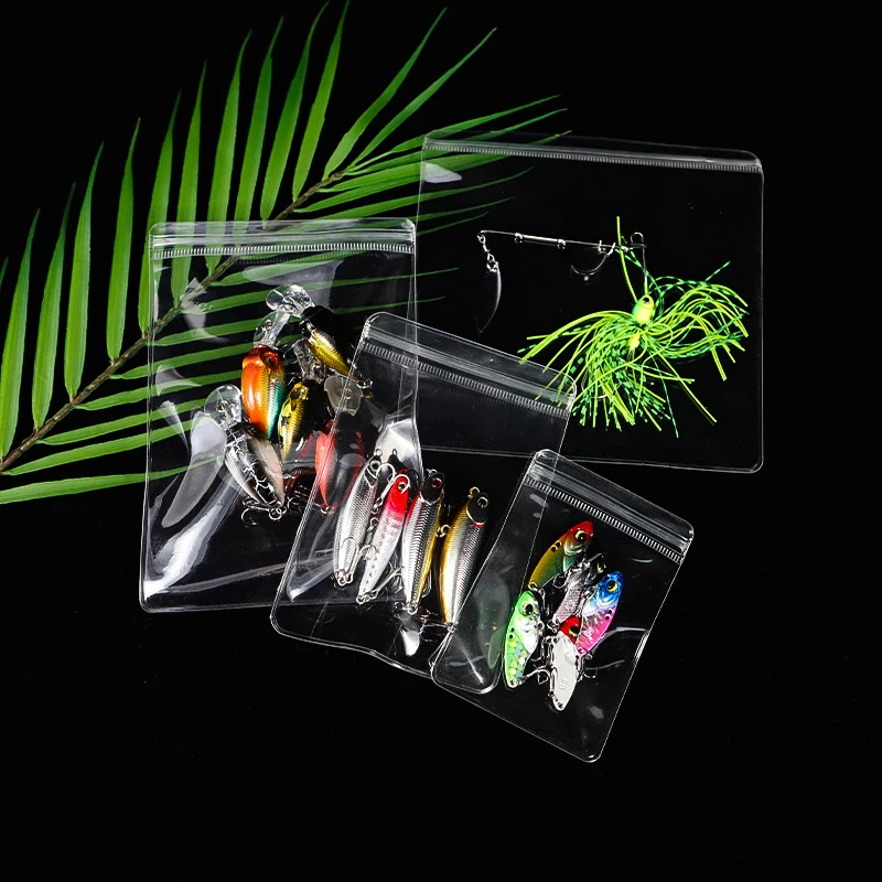 TETP Transparent PVC Lure Bait Sealed Bags Bionic Bait Plastic Zipper Bag Fish Hook Seal Zipper Packaging Storage Wholesale