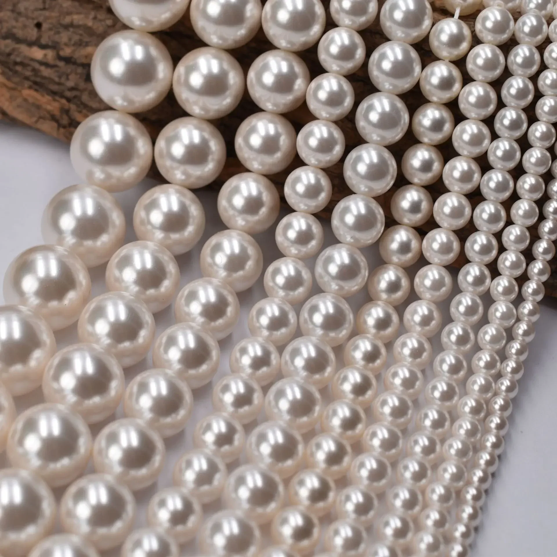 Round AAA Pearls made from natural shells Fine Look 2/4/6/8/10mm Loose Spacer Beads for Jewelry Making DIY Necklace Bracelets
