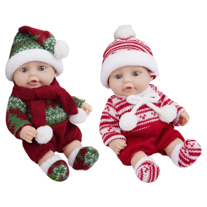 

Comforting Christmas Teething Toy Soothing Christmas Baby Soft Rubber Baby Figurine Decoration for Toddlers