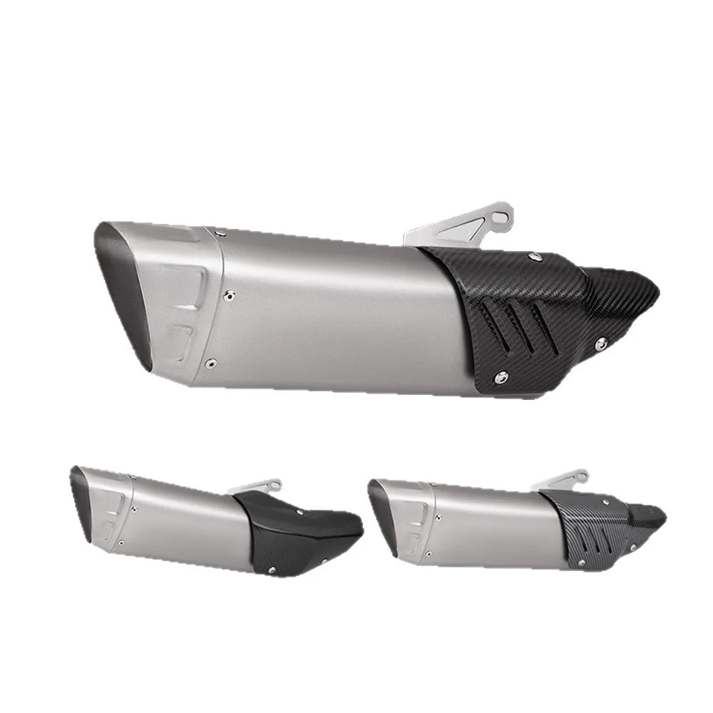 Locomotive exhaust pipe For Z900 NINJA400 R3 MT09 MT07 K12 tail section, carbon fiber cover - view 5