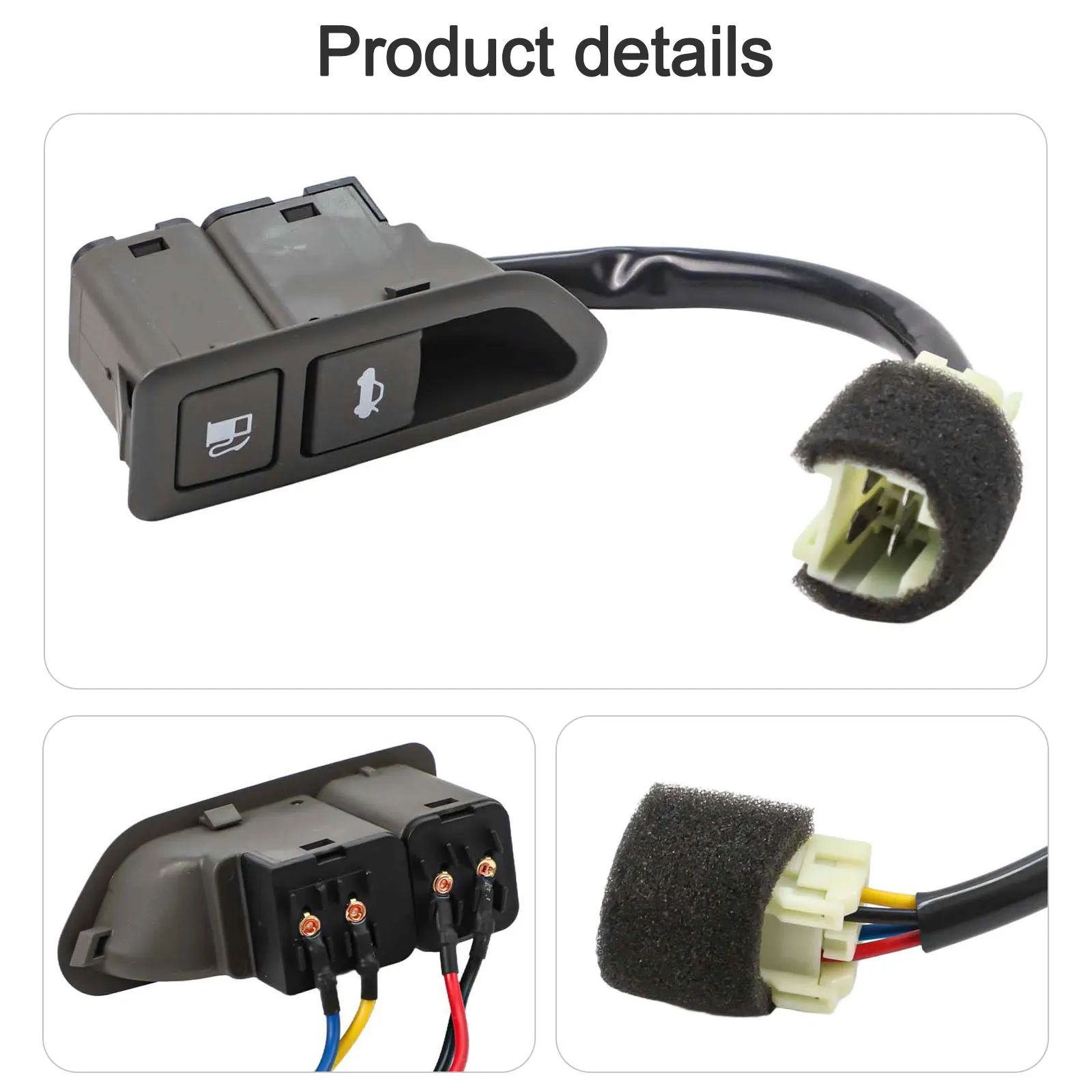 Grey Fuel Door Opener Fuel Door Opener Button Replacement Cost-effective Solution Direct Replacement For Hyundai Vehicles