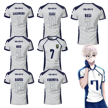 2024 Summer New Blue Lock Anime Soccer Jersey Men T-shirt Women Round Neck Sports Tees Children Casual Short Sleeve T shirt Tops