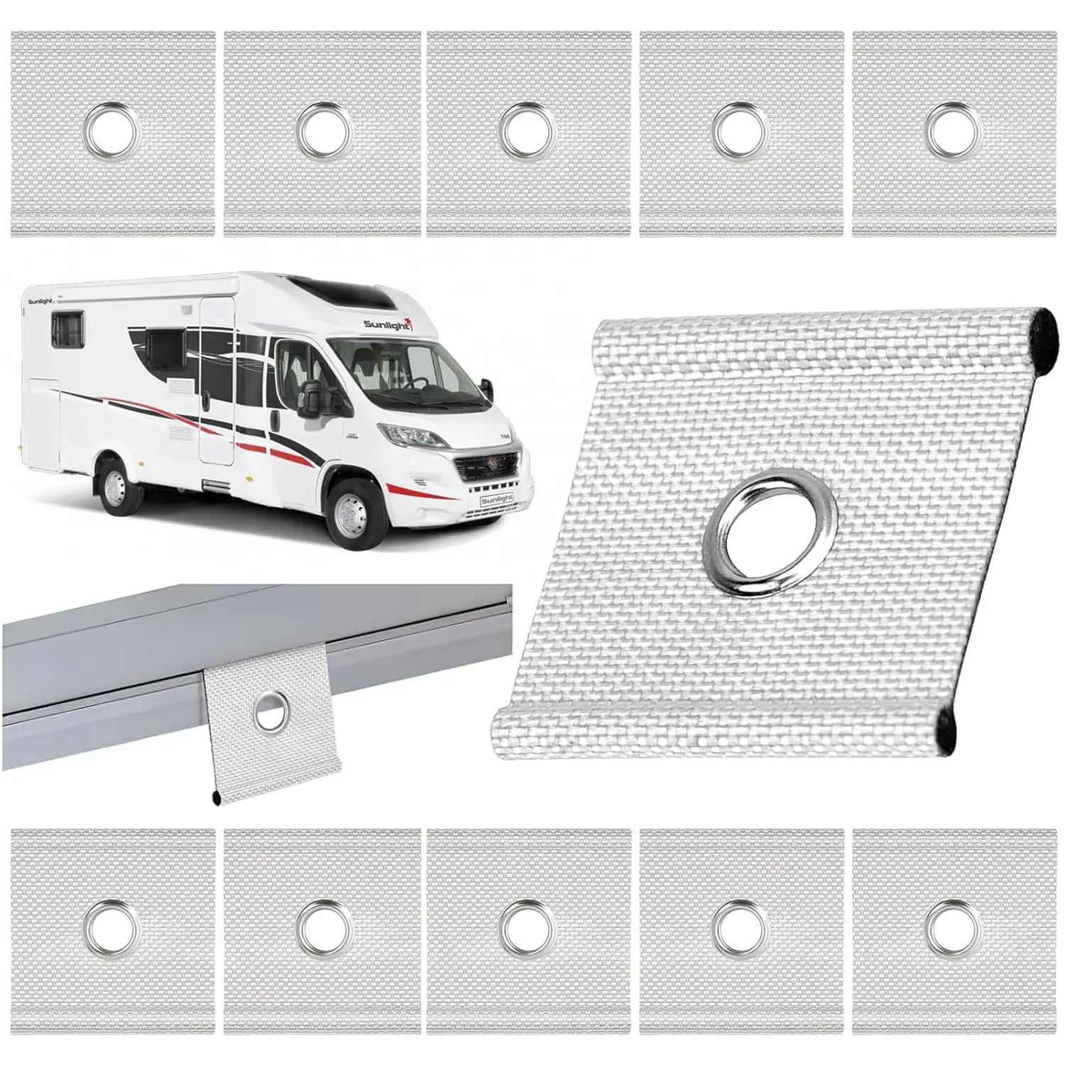 1/4pcs Heavy-Duty Nylon RV Awning Hooks - Multi-Use Curtain Clothesline & Tent Hooks for 5/6mm-7/8mm Pipe Holes S Shaped Hook
