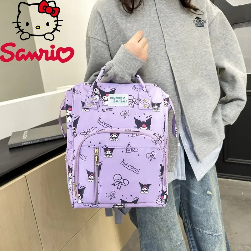 Sanrio Kuromi Backpack Large Capacity Waterproof Wear-resistant Outdoor Lightweight Backpack Fashionable