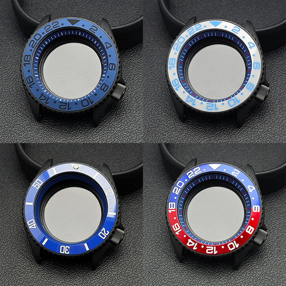 High Quality 42mm Men's Watch Steel Black Case Fits NH35 NH36 Movement Case Watch Accessories Sapphire