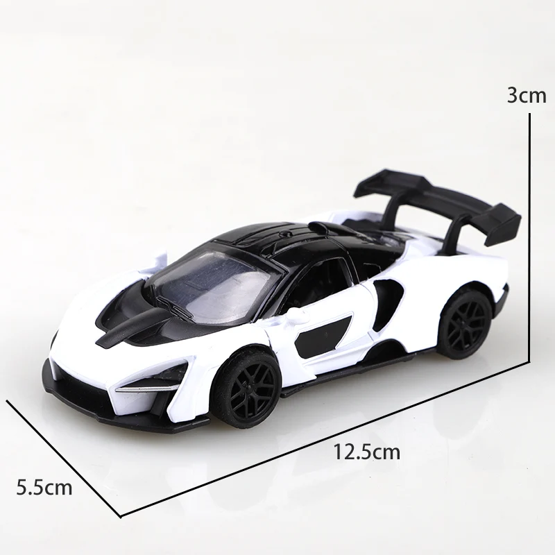 

(Corrugated box) 1/36 scale streamlined supercar, boy's toy, die-cast metal, pullback function, birthday gift.