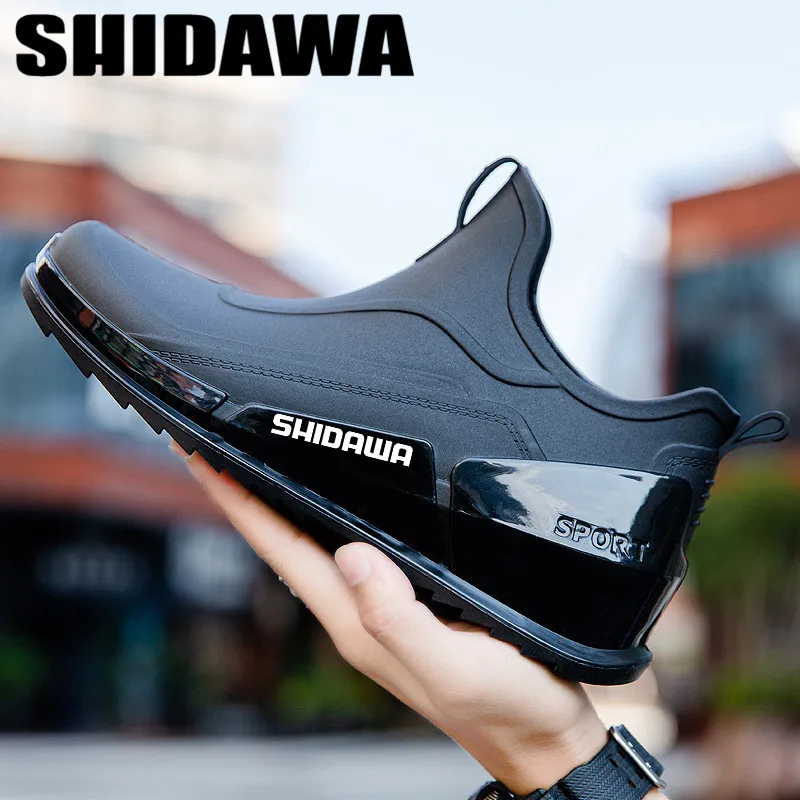 

Мужские резиновые ботинки для рыбалки, Нескользящие водонепроницаемые походные ботинки до щиколотки, модная обувь для воды с коротким цилиндром, Новинка лета 2024