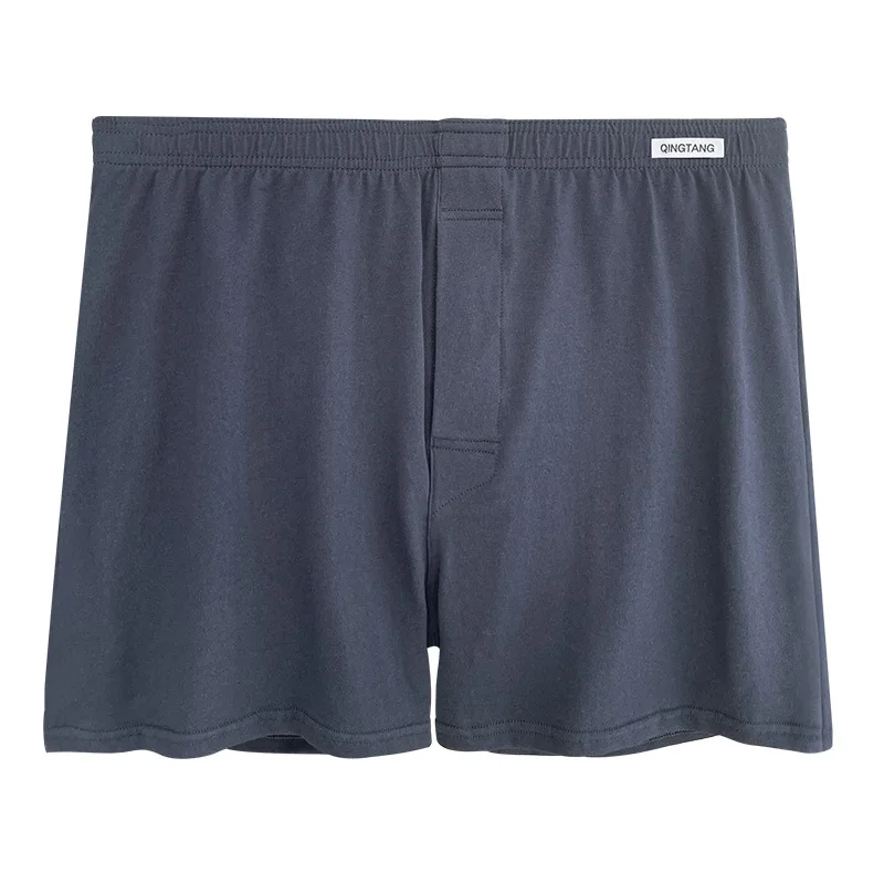 Ropa interior grande para hombre, calzoncillos Boxer de algodón, cintura alta, transpirables, holgados, de talla grande, cómodos, pantalones cortos de verano antirozaduras
