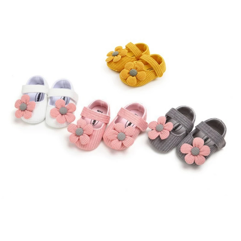 Baby Girl Anti-Slip Walking Shoes Autumn Toddler Baby Flower Sneaker Soft Soled Princess Shoes 0-18 Months Newborn First Walkers