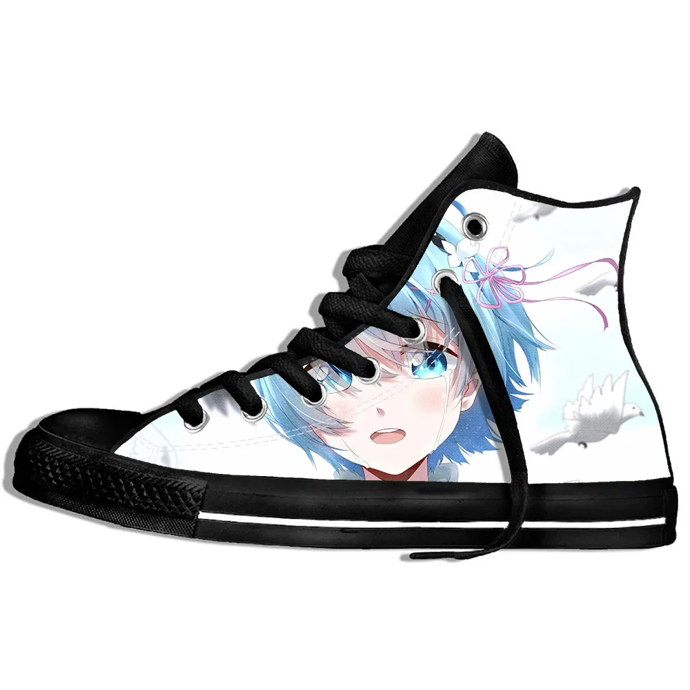 Hot New Anime Re ZERO Starting Life In Another World Men Women Sneakers Harajuku Style Plimsolls Casual Shoes Latest Board Shoes