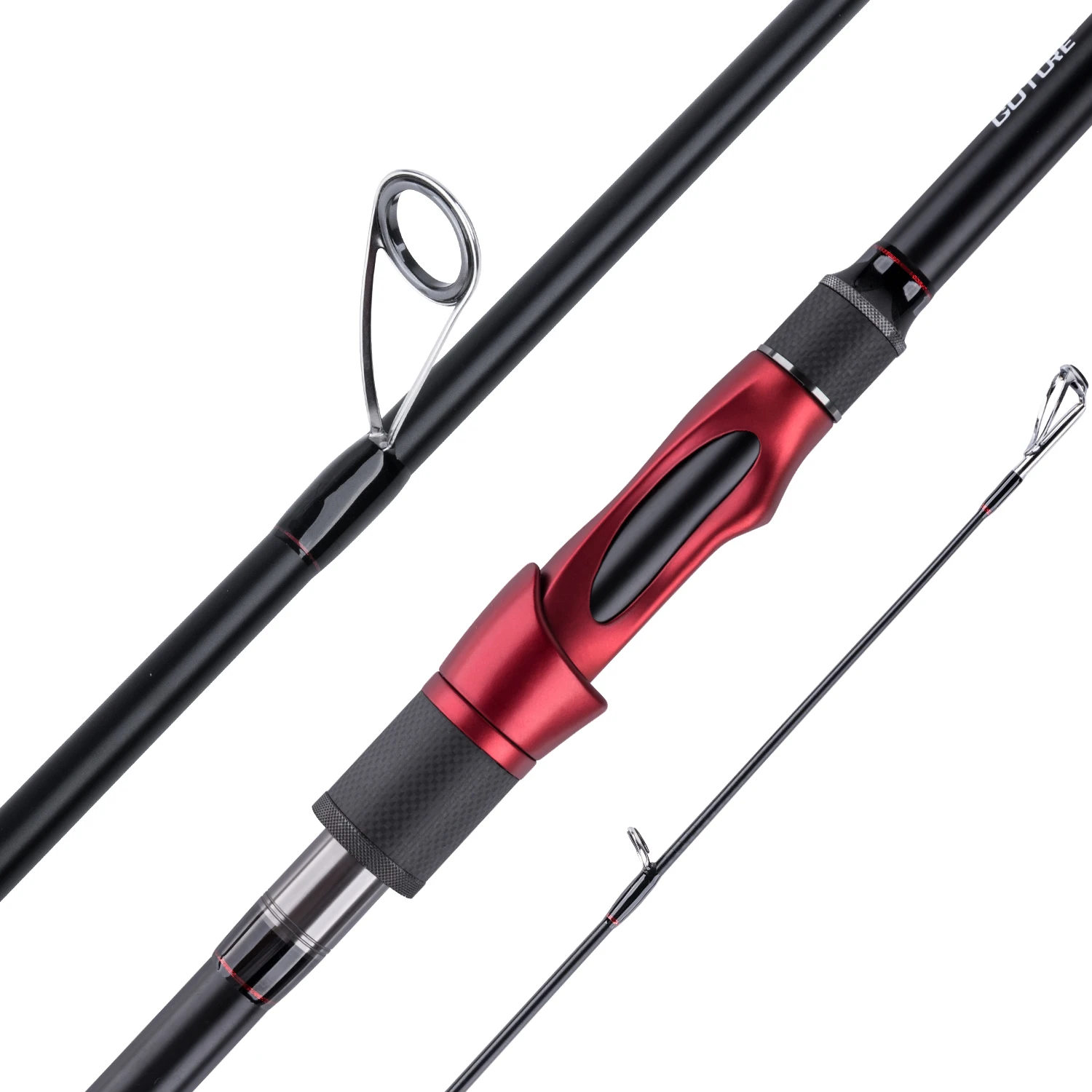 

Goture 4 Section Casting Spinning Fishing Rod 2.13-2.7m UltraLight Carbon Fiber Rod Pole with EVA Handle M/MH Fishing Rod Tackle