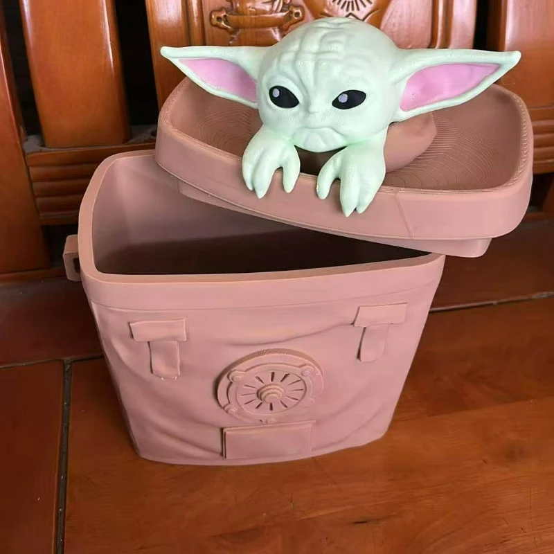 

Anime Star Wars Movies Around Yoda Popcorn Bucket 3D Printing Cute Toy Storage Bucket Can Be Slung Birthday Gifts.