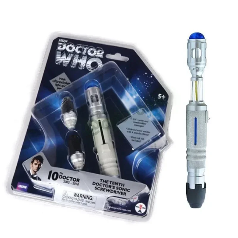 Hot TV Show Dr.WHO 10Th Sonic Screwdriver Pen With LED Light Sound Magic Wand Stick For Movie Fans Cosplay Props MN12