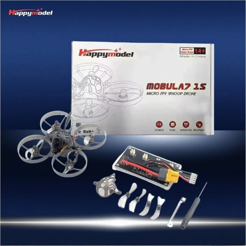 

Happymodel Mobula7 Mobula 7 1S Micro FPV BWhoop Drone 5IN1 AIO Flight Controller Built-in 2.4G ELRS V2.0 RX Nano3 1/3 CMOS