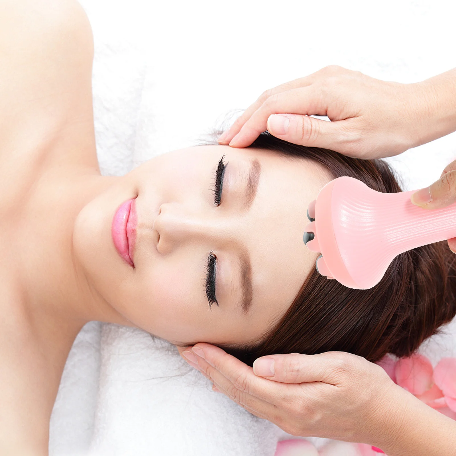 

Массажный ролик для тела с ABS-корпусом и шариками, для глубокого массажа мышц, портативный ручной массажер для спины, ног, шеи, рук, икр