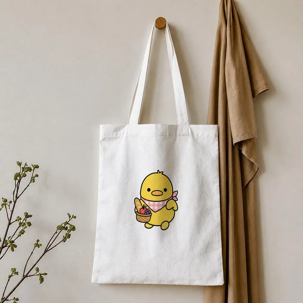 KAWAII CHICK KITCHEN Storage Bags Tote Bag Reusable Shoulder Shopping Foldable For School Work Travel Daily Use