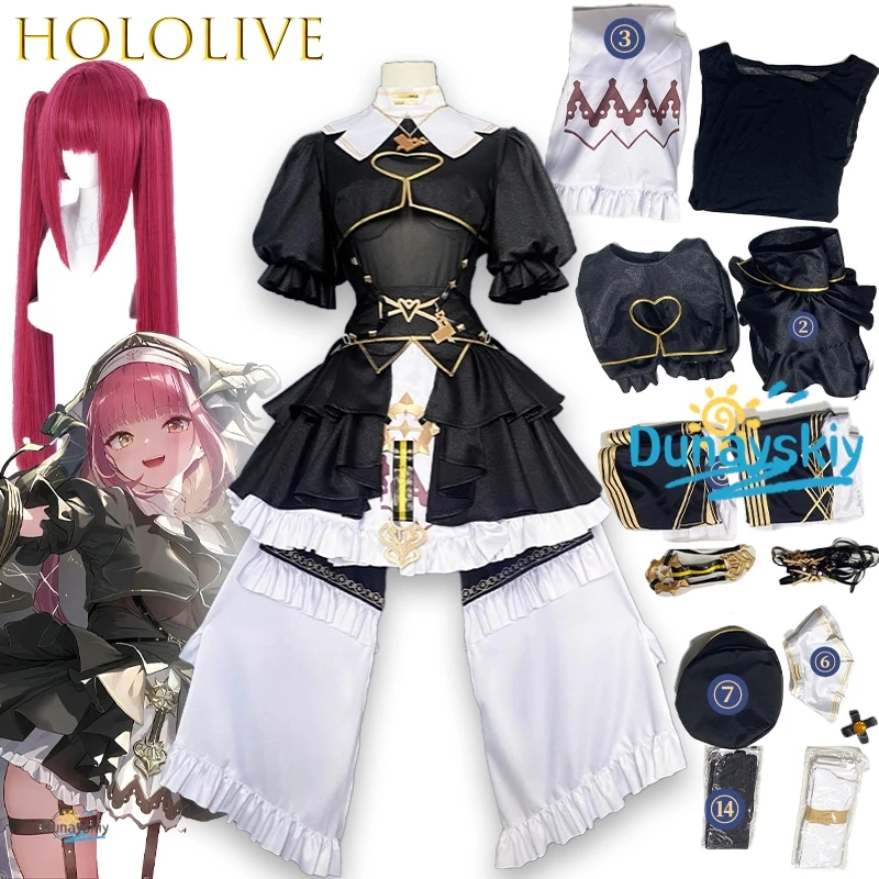 

Houshou Marine Hololive JP Captain Nun, наряд для косплея, высокое качество, аниме, игра, ролевая игра, карнавальное вечернее платье, аксессуары