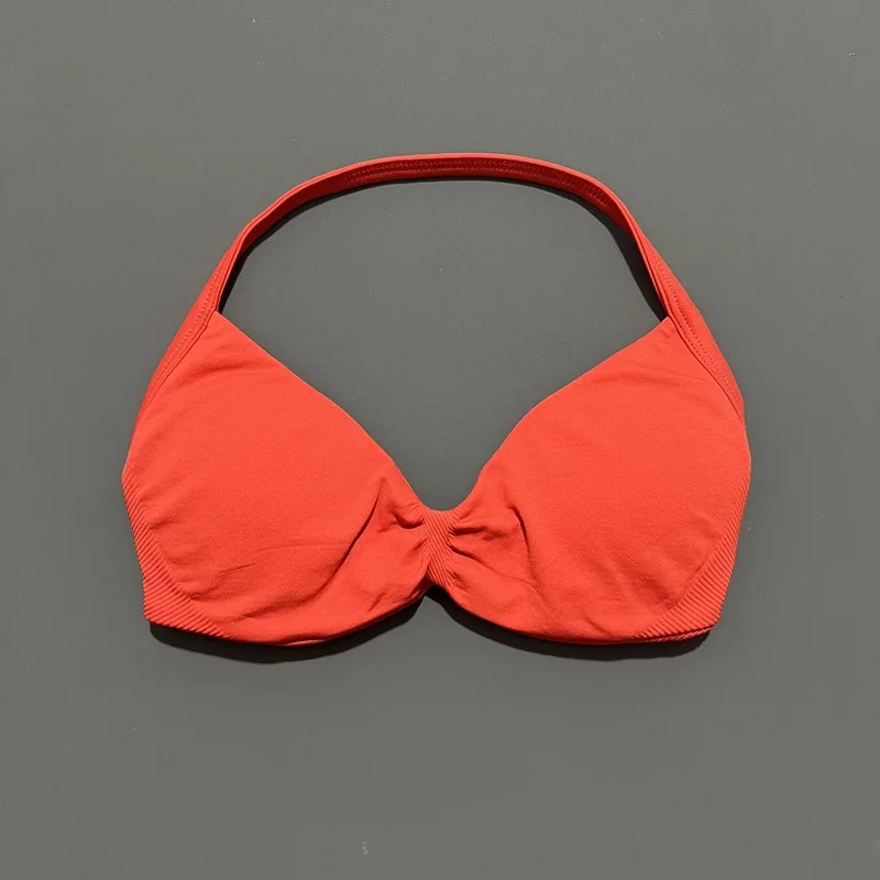 Sportbeha met bandjes Yoga-ondergoed Dames Gym Top Hardloopoefening Backless BH Hoge ondersteuning Actieve slijtage Fitness Workout Halter