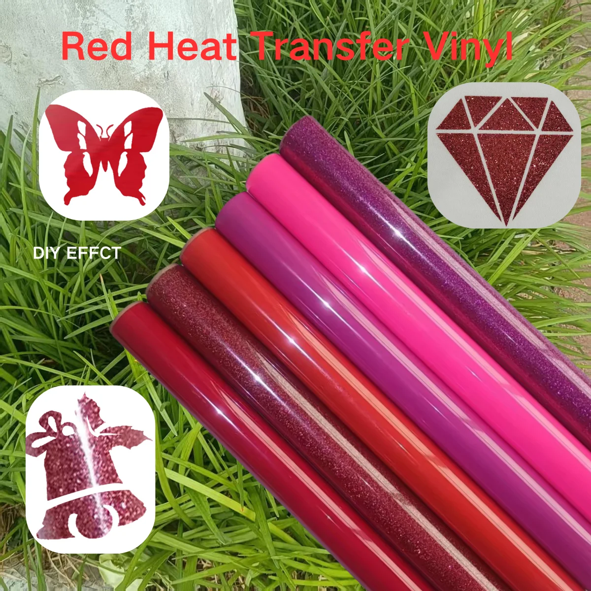 Красный теплопередача винила 30 см x 60 см утюг на одежде «сделай сам», рубашка, декоративная пленка, гибкий плоттер