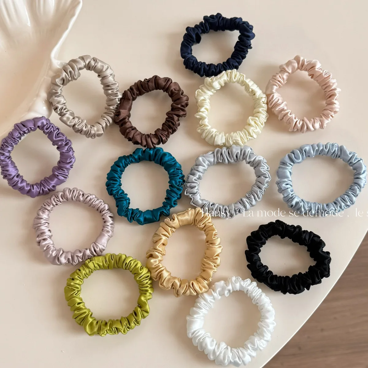 Scrunchie Silk Satin Hair Friendly Soft Cloth Elegant Ponytail Updo Women Office Travel Home Premium Durable Comfortable