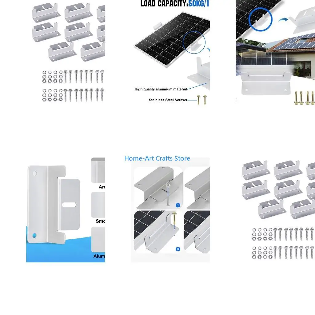 Y3NA 8pack Universals Solars Panel Support for Easyly Mounting Applications
