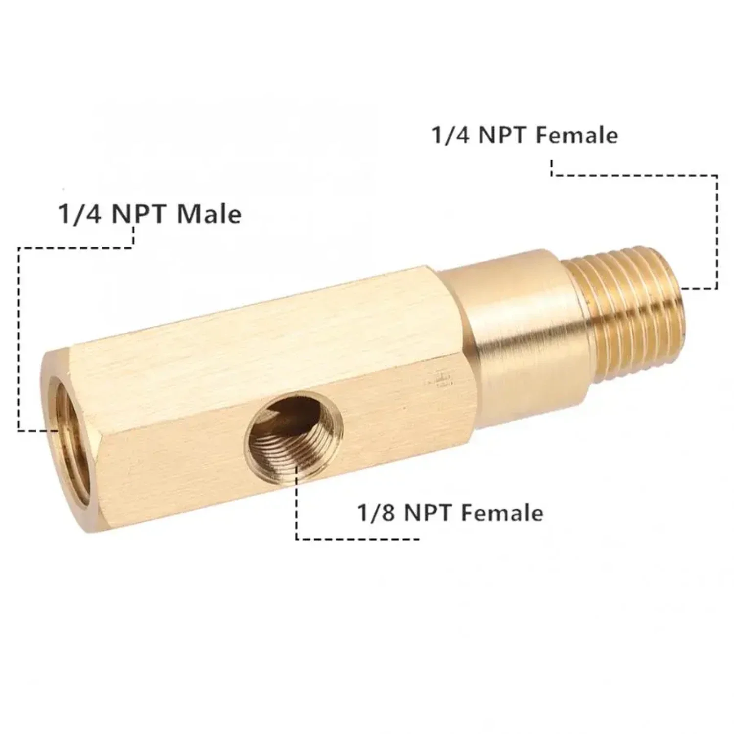 High-Quality Durable Brass Oil Pressure Gauge Adapter for Falcon BA BF FG Models - Perfect T Piece Sender with 1/4 NPT Fitting,