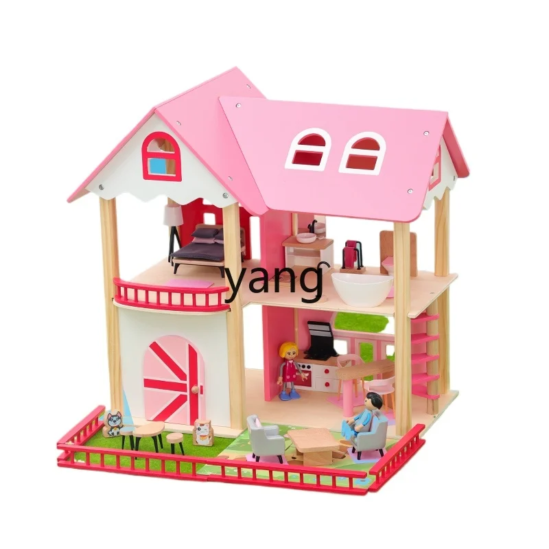 

CX Simulation Furniture Children DIY Princess Room Doll House Assembled Small House Model Villa Gift