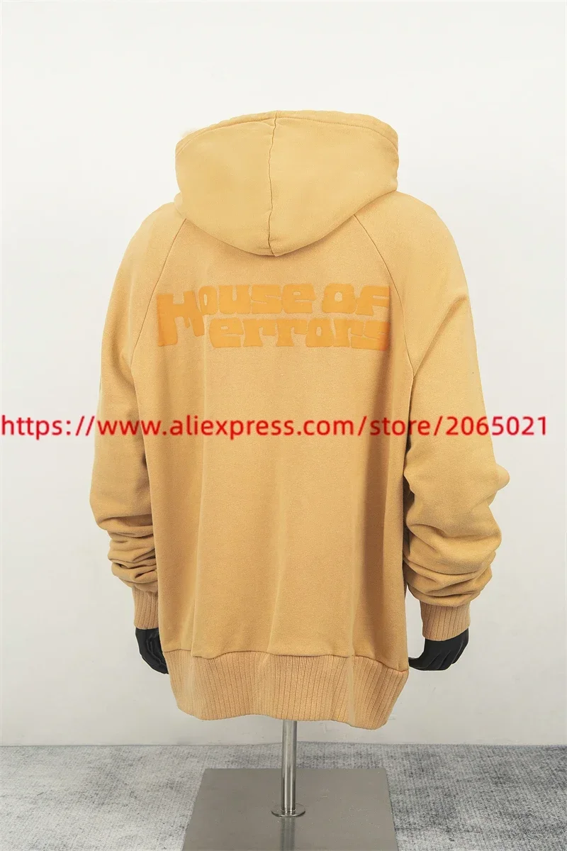 HOUSE OF ERRORS Hoodie Men Women Vintage Washed Yellow Oversized Pullover Hooded With Tags