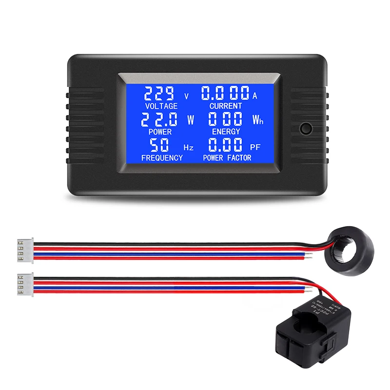 Peacefair New PZEM-020 VH PZEM-022 VH AC Voltage Meter Digital Watt Meter Power Meter Energy Meter 220V 10A 100A Power Analyzer