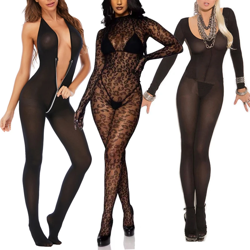 

Hot Black Erotic Underwear Bodystocking Women Sexy Lingerie Lenceria Night Bodysuits Best Sleepwear Halloween Cosplay Outfits