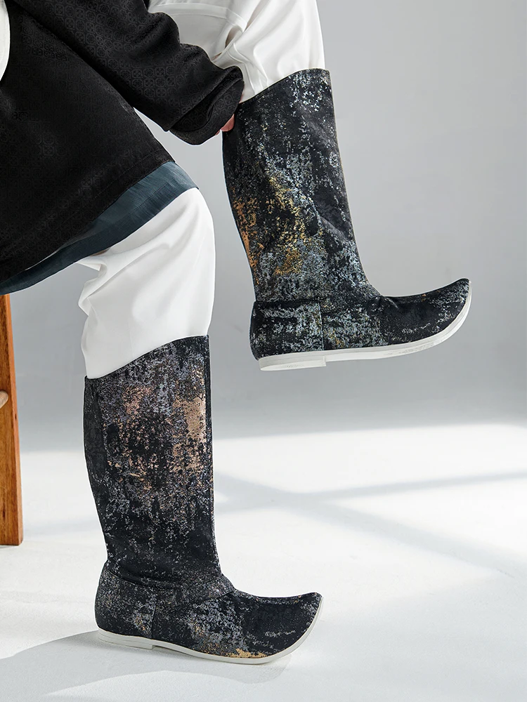 Scarpe Hanfu stivali stile antico scarpe da uomo