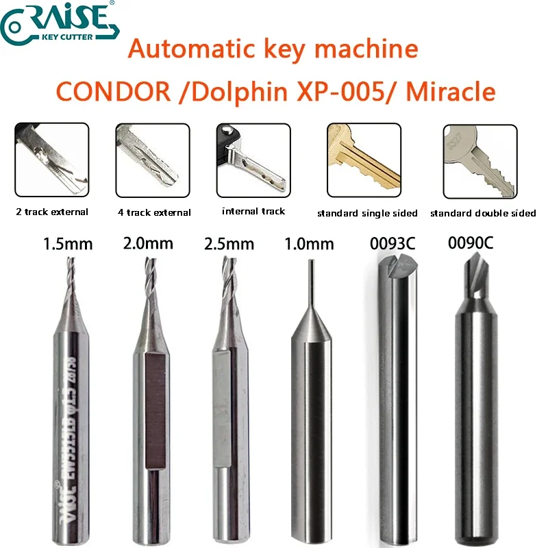 1.0mm 1.5mm 2.0mm 2.5mm Milling Cutter for Condor Dolphin XP 005 Key Machine