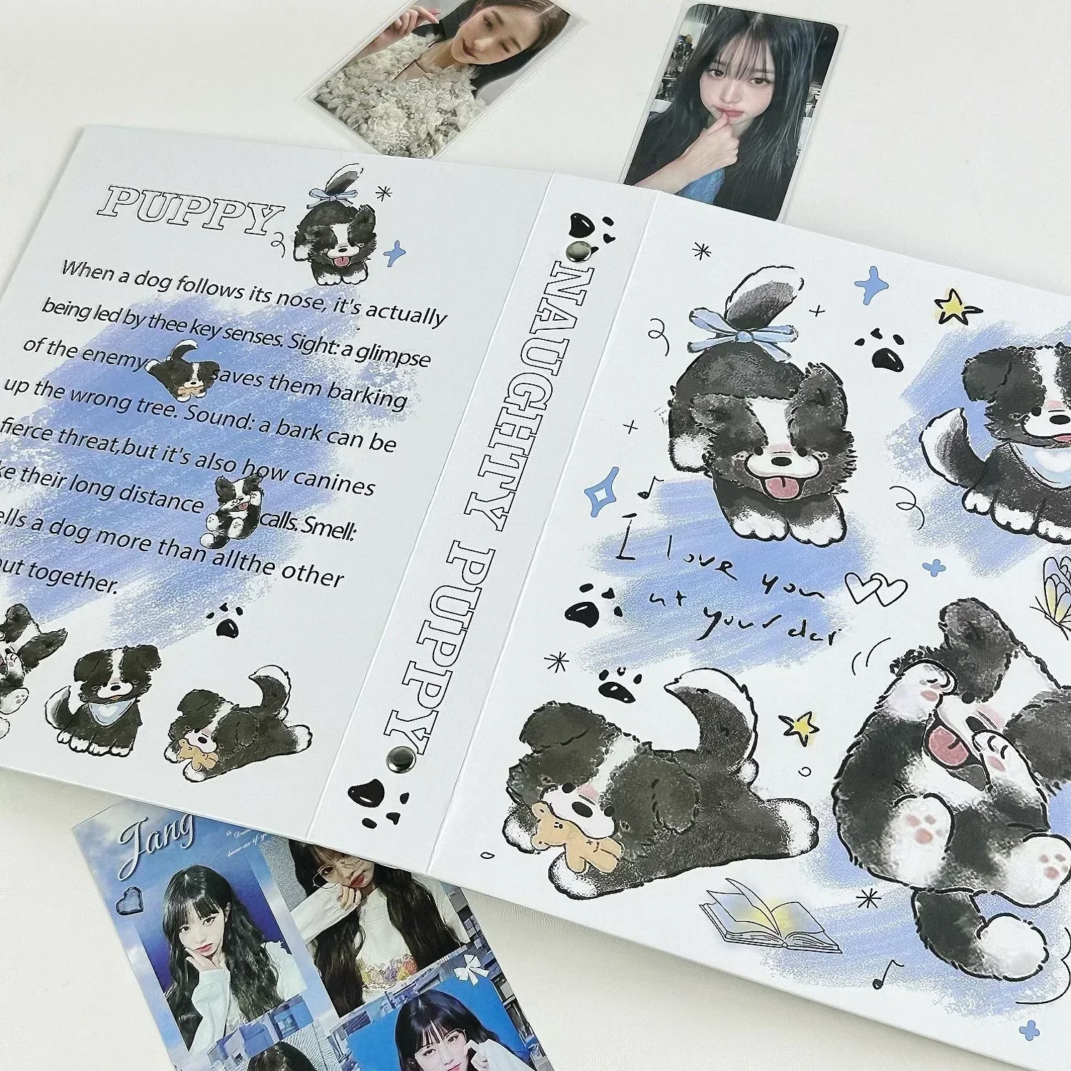 IFFVGX Cute Dog A5 Kpop Photocard Holder Idol Photo Album Photocards Storage Binder Collect Book Kawaii Albums for Photographs