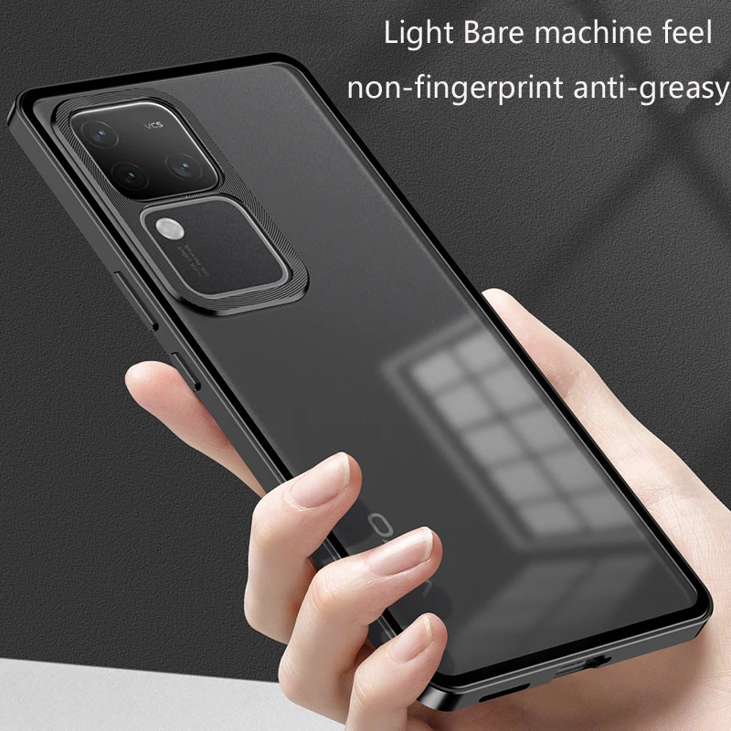 Metal Spring Matte Back Cover For vivo X100 X200 V29 V30 V40 Y200 T2 Pro T3 X100 Ultra Y300 Plus 5G Magnetic Bumper Phone Case