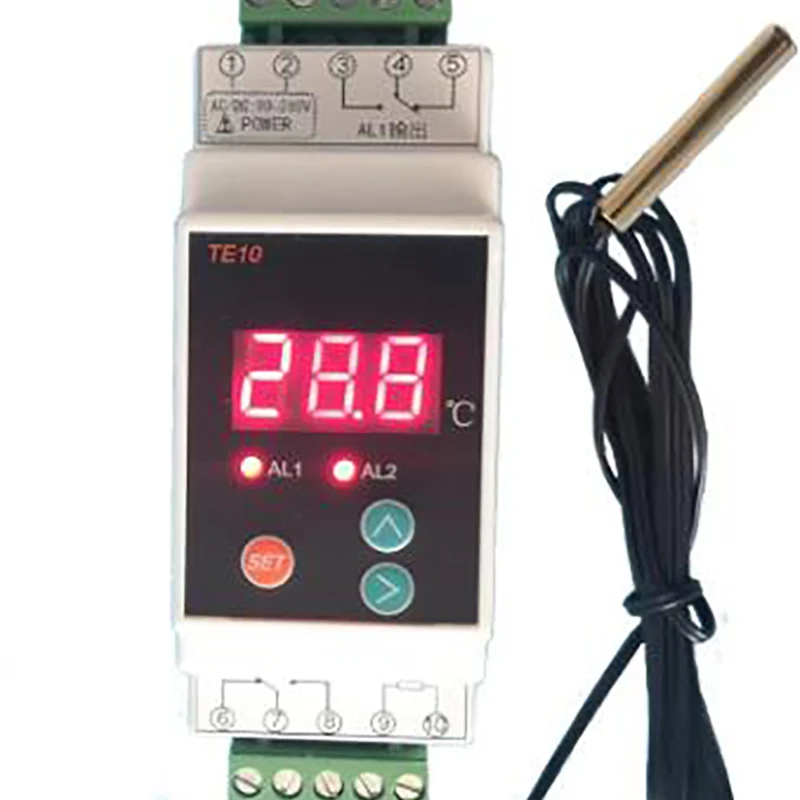 TE10 Rail type temperature controller Temperature controller Digital display adjustable temperature controller