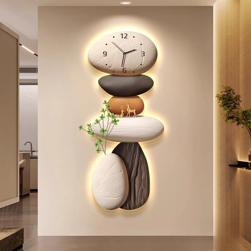

Light Luxury High-End Decorative Wall Clock Entrance Hall Digital Clock Mural LED Lndoor Remote Gontrol Watch Home Decor Items