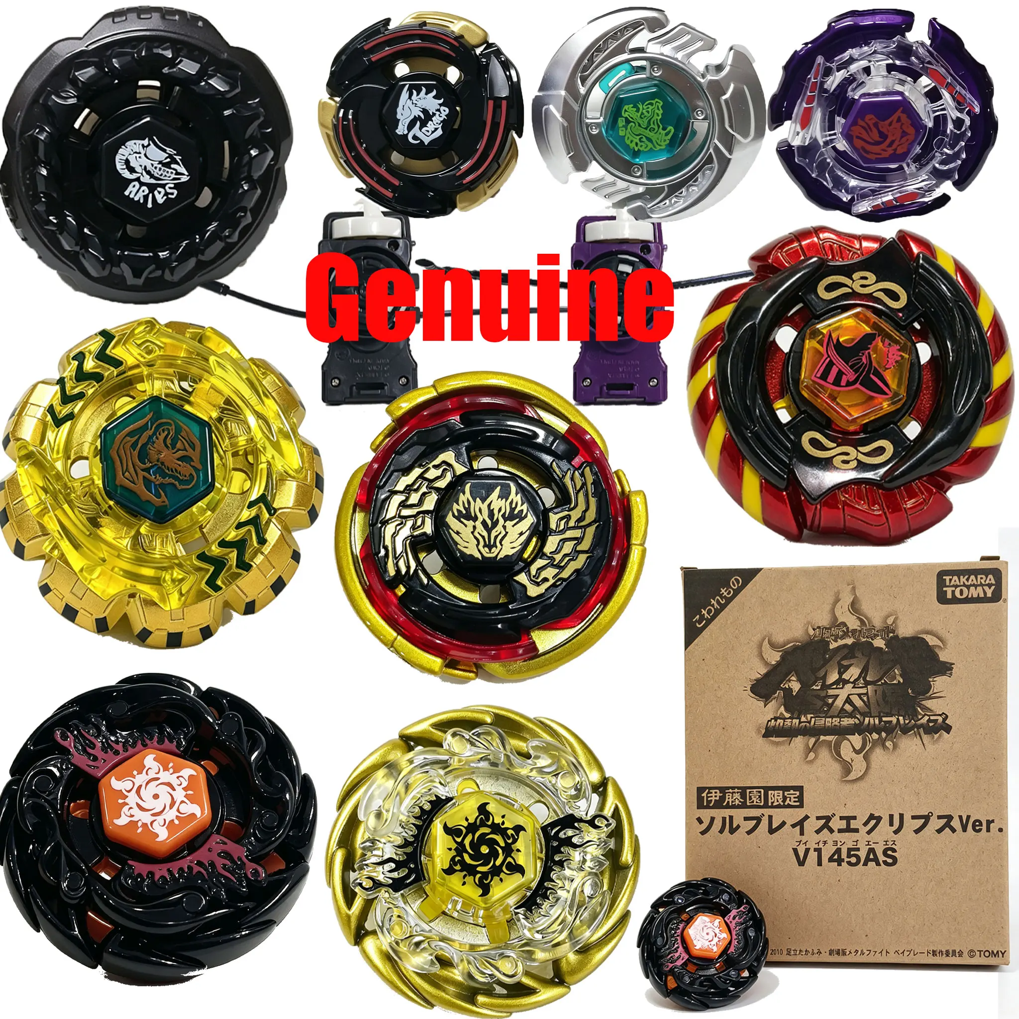 ORIGINAL TAKARA TOMY 9 Styles Metal Battle Fusion Top Rock Aries ED145D WBBA LIMITED OHNE LAUNCHER