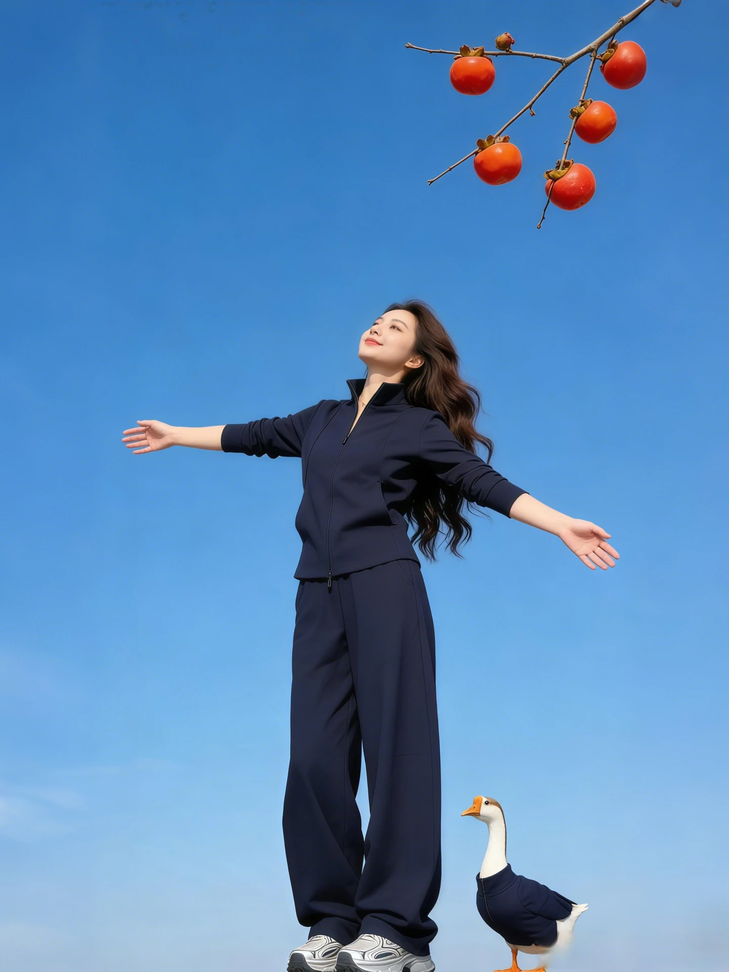 

Women's Casual Sportswear Set Loose Slimming High Waist Wide Leg Pants Two Piece Suit Spring Fashion Comfortable Breathable