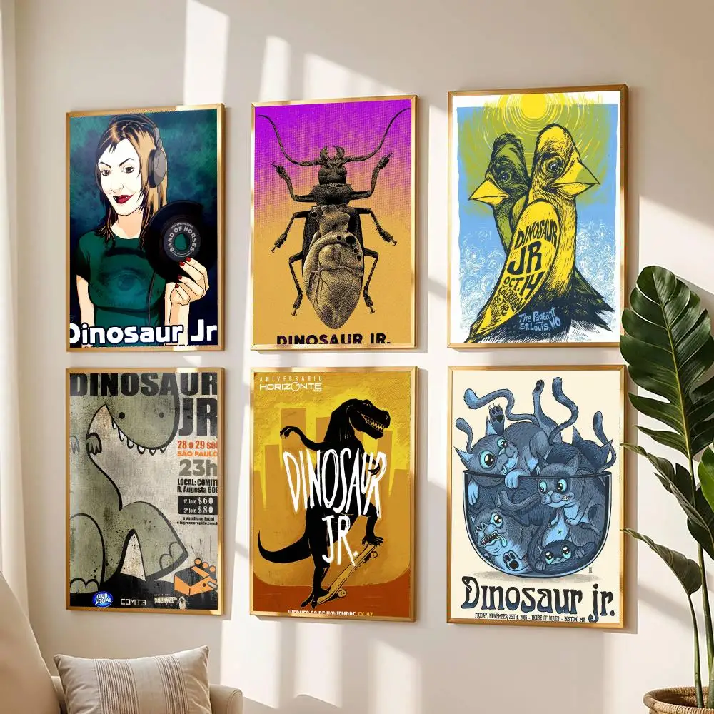 band D-Dinosaur Jr-R Poster Modern Wall Decal for Living Room Cafe Office Bar and Bedroom
