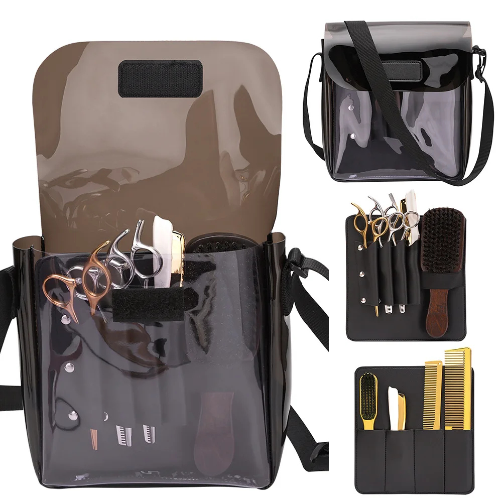 

Professional Clear Fashion Hair Stylist Bag Transparent Barber Tool Bag Lightweight Salon Accessories Organizer Barber Supplies