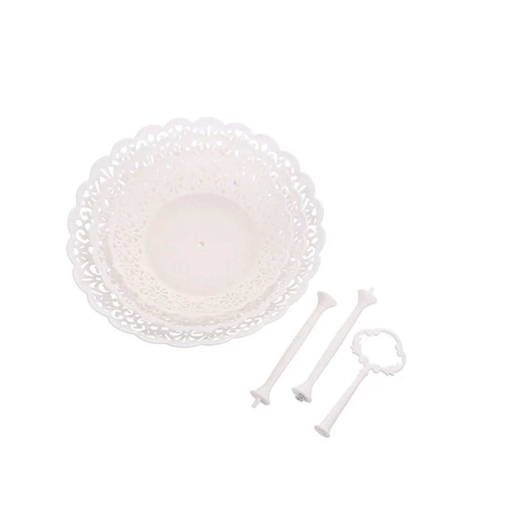 

Three-Tier Square Cake Display Stand Large Capacity Dessert Cupcake Serving Plate for Wedding Birthday Tea Party Decoration
