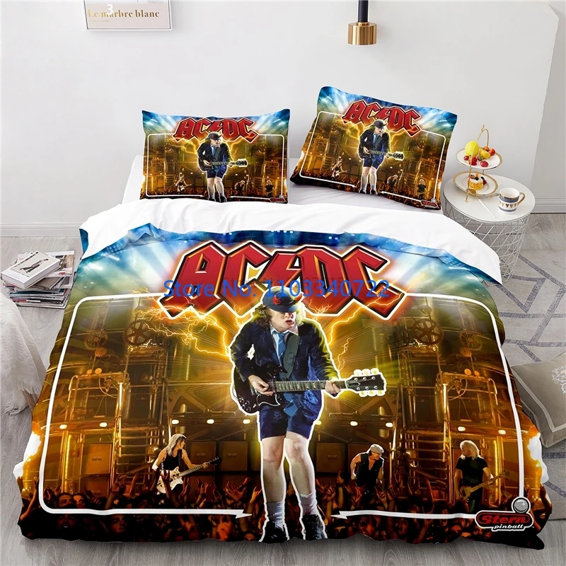 Imagem -04 - Austrália ac dc Music Bedding Grupo Capa de Edredão Impressa 3d Print Comforter Cover Roupas de Cama para Meninos e Meninas Brand Decor