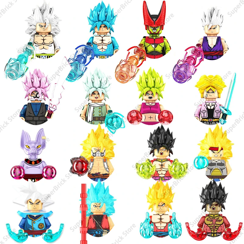 Anime Dragon Ball Z Zamasu Pink Hair Form Black Son Goku Kakarotto Mini Action Figures Building Blocks Doll Kids Gifts Boy Toys