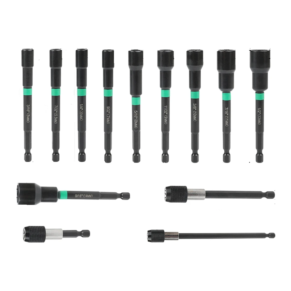 Integrated Magnet Strength Reliable Performance from This Comprehensive Set of 13pcs Hexagonal Drive Bits For Repairs