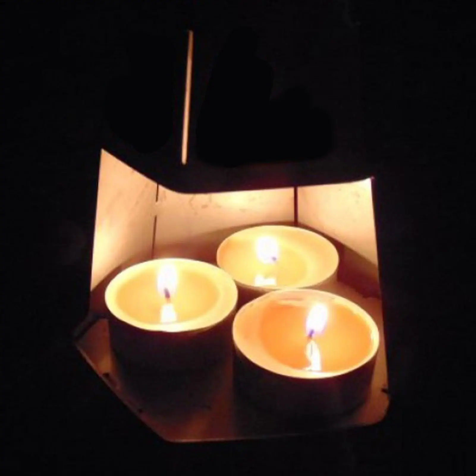 Tea Light Candle Heater Metal Radiator Stove for Heating Warmer Windproof Votive Candle Stand for Room Camping Decorations