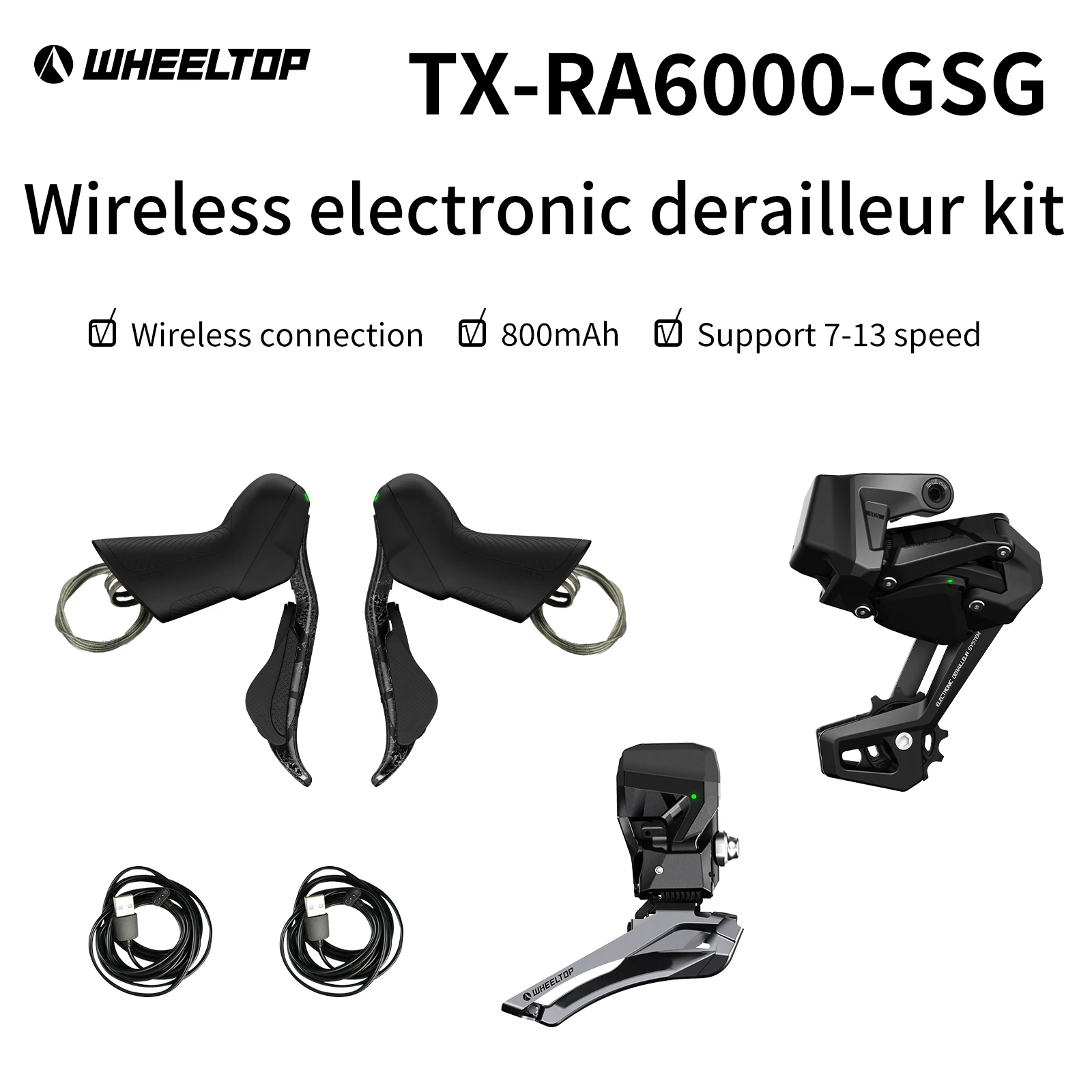 

WHEELTOP EDS6000 Шоссейный велосипед с карбоновым волокном, набор электронных групп ободных тормозов