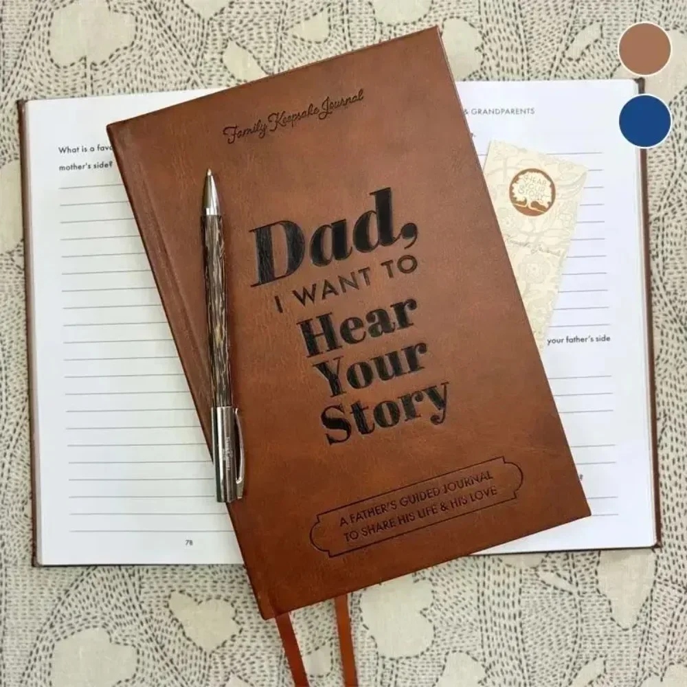 Mom, I Want To Hear Your Story Dad Mom Leather Memory Books A Father's Guided Journal To Share His Life Memory Books