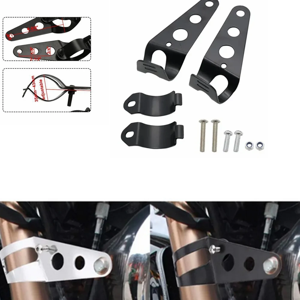 

Universal Motorcycle Headlight Mount Bracket Fork Ear Chopper Headlamp Holder Clamp Adjustable Motor Fork Mount 38-48mm