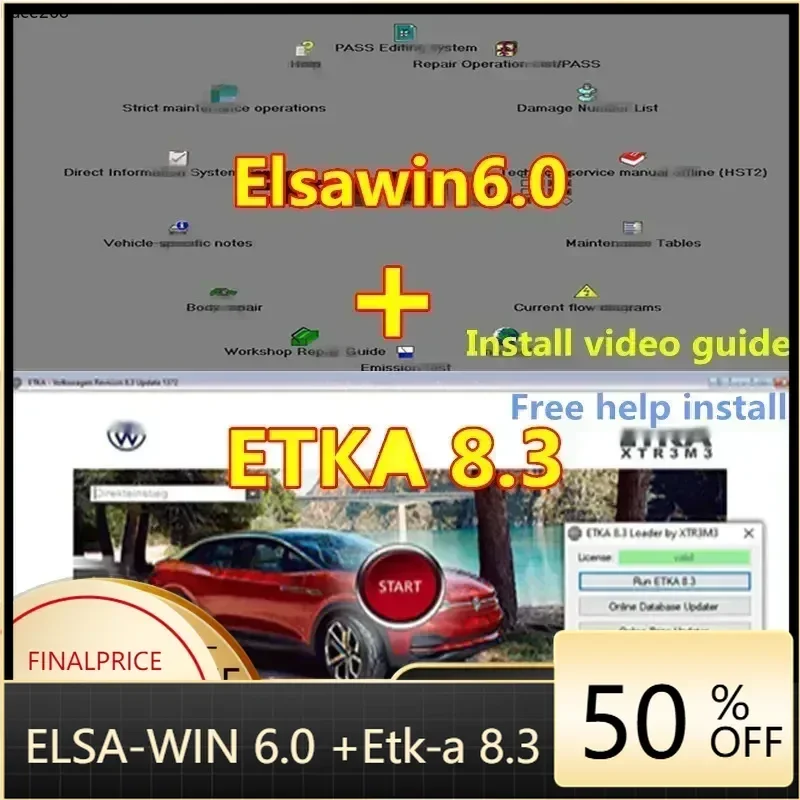 

Новинка 2025: ELSAWIN 6.0 и Etka 8.3 — последняя версия программного обеспечения для обслуживания, каталог электронных компонентов для групповых автомобилей, подходит для V/W, AU/DI, SE/AT, SK