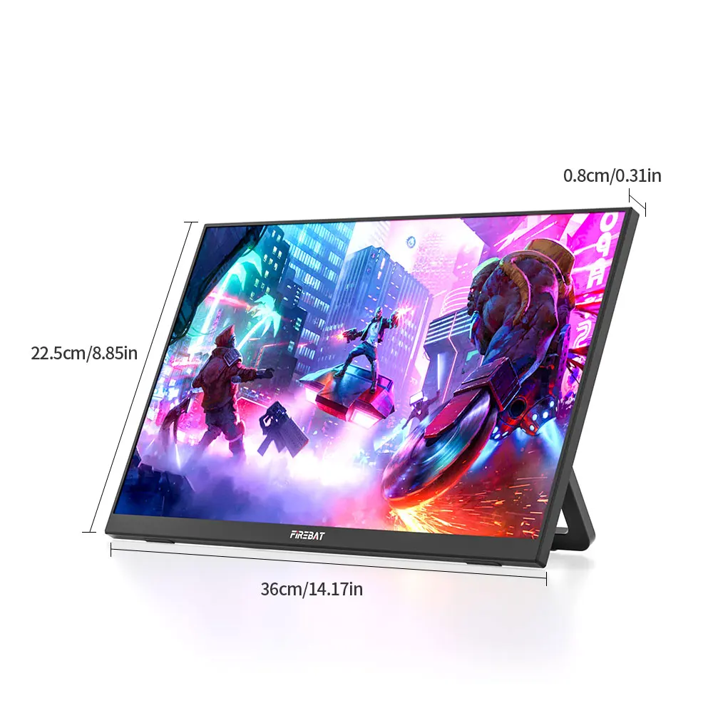 FIREBAT FB16 15.6 Inch 1920*1080 60Hz Refresh Rate 45%sRGB Portable Display Monitor